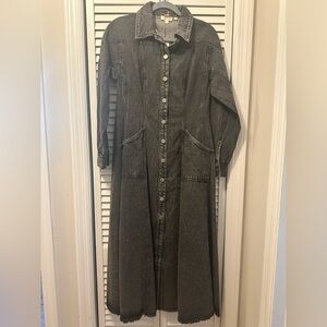 Anthropologie Charcoal Jean Jacket